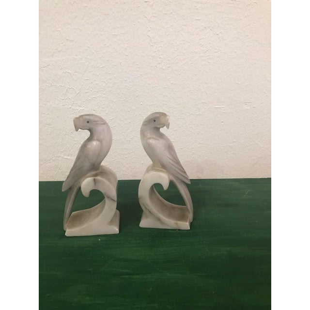 Vintage Alabaster Bookends Parrots a Pair Chairish