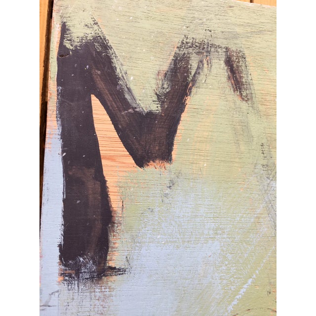 Wood Abstract Painting, 'The Wire' by Luis Garcia-Nerey For Sale - Image 7 of 10