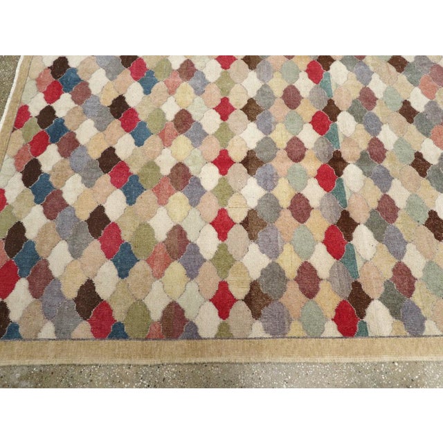 Textile Galerie Shabab Collection Mid-20th Century Turkish Anatolian Wide Gallery Runner For Sale - Image 7 of 10