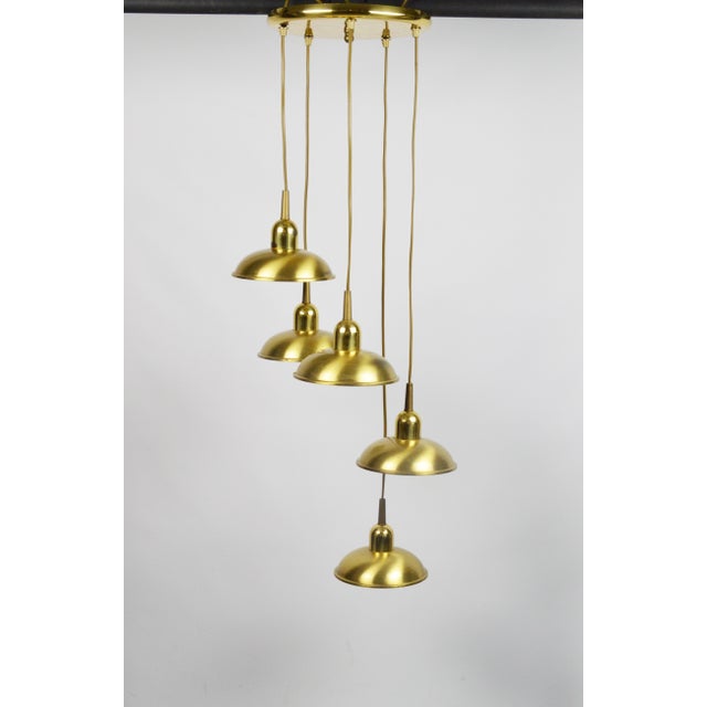 Gold Cascade Lamp, 1980s, in Good conditions. Designed 1980 to 1989 Up to 250V (Europe/UK Standard).The wiring of this...