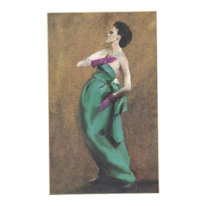 1981 Rare French Givenchy Couture Fashion, Bulgari Jewelry Print, Matted