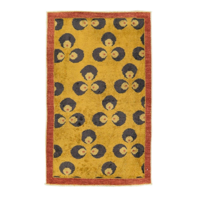 Galerie Shabab Collection Mid-20th Century Turkish Art Deco Throw Rug For Sale
