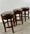 Vintage Traditional Style Frontgate Studded Leather Swivel Stool, a Set of 3 For Sale - Image 15 of 16