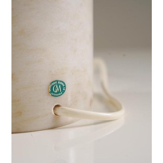 Metal Large Swedish Midcentury Table Lamps in Marble, 1960s, Set of 2 For Sale - Image 7 of 8
