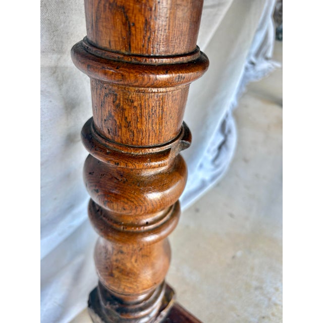 Late 19th Century Italian Walnut Three Drawer Console Table For Sale - Image 12 of 12