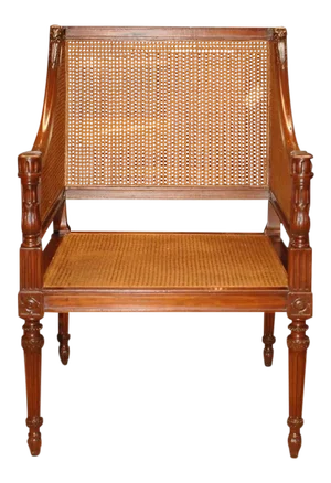 Mid 19th Century Large Caned Bergere Chair