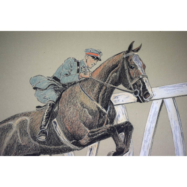 "Double Over" Show Jumper Gouache by Paul Desmond Brown (1893-1958) For Sale - Image 4 of 4