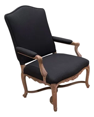 J. Robert Scott Regency Style Gray Flannel Pinstripe Fauteuil Arm Chair