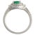 14KW Emerald(1.17) & Diamond(0.34) Double Halo Ring, size 7 For Sale - Image 4 of 5