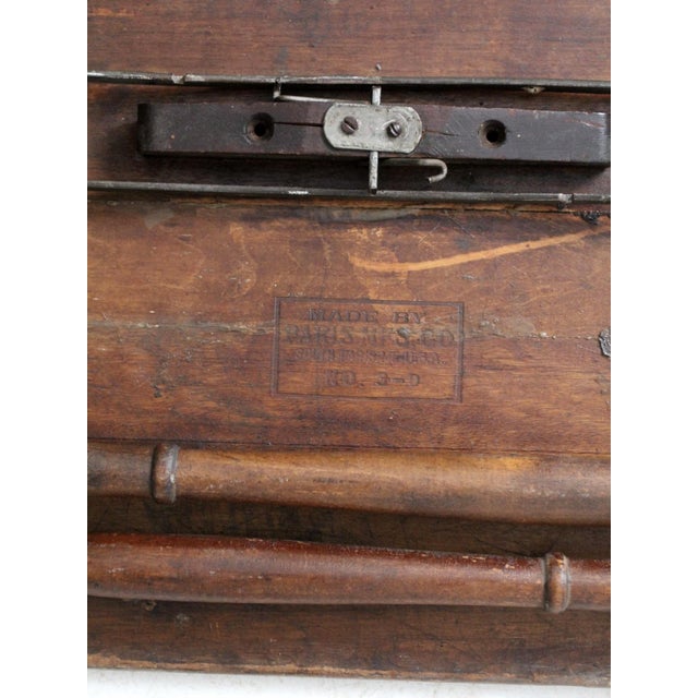 Antique Folding Checkerboard Table With Halsam Checkers For Sale - Image 6 of 17