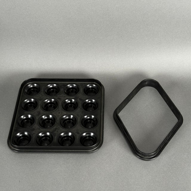 Vintage 70s Aramith Belgian Billiard 2 1/4" Pool Ball Set W/ Box & 9 Ball Rack - Set of 16 For Sale - Image 9 of 11