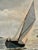Vintage Signed Sailing Ship Seascape Oil Painting For Sale - Image 9 of 12