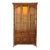 Stanley Faux Bamboo & Rattan Lighted China Display Cabinet For Sale