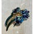 Metal Vintage Coro Enamel Iris Brooch For Sale - Image 7 of 12