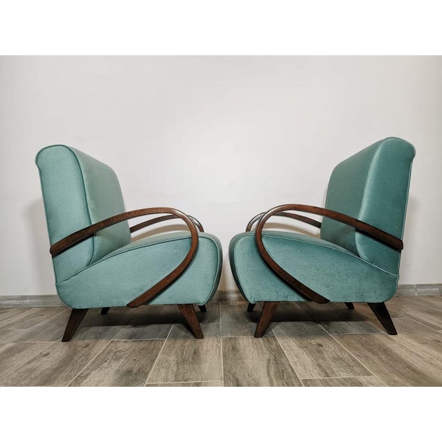 Mid-Century Modern Set of Armchairs by Jindrich Halabala, 1940s For Sale - Image 3 of 14