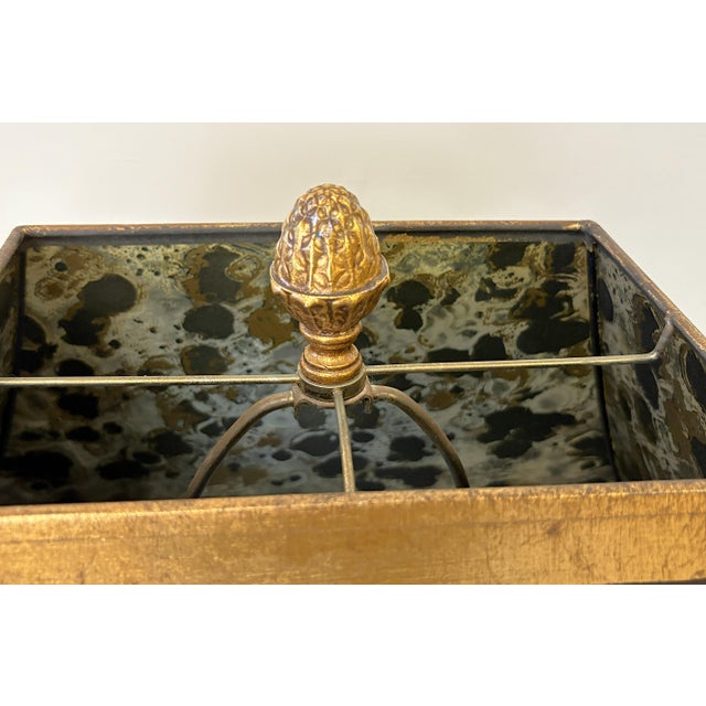 Vintage French Empire Style Bouillotte Lamps With Finials and Shades- A Pair For Sale - Image 13 of 17