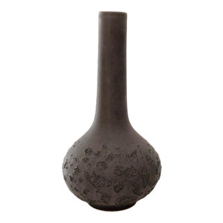 Lab Bottle Vase With Crater Glaze For Sale