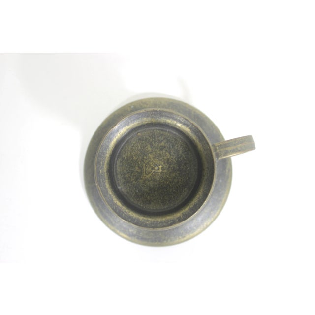 Mid-Century Modern Vintage Bronze Chamberstick Candle Holder For Sale - Image 3 of 9