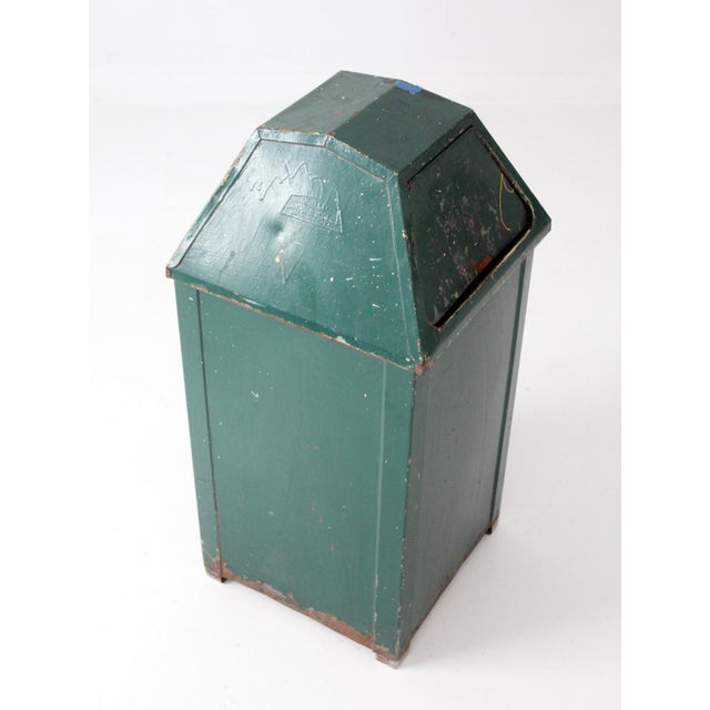 Mid Century Industrial Waste Bin For Sale - Image 6 of 18