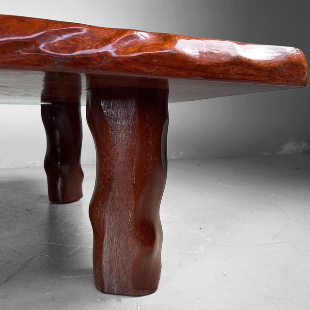 1960s Large Minimalist Wooden Low Table, Japan, 1960s For Sale - Image 5 of 15