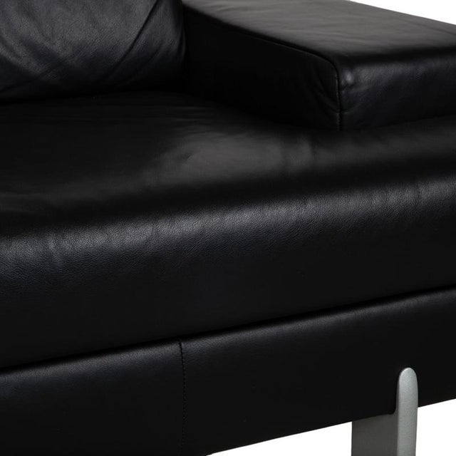 AK 644 3-Seater Sofa in Black Leather from Rolf Benz For Sale - Image 5 of 12