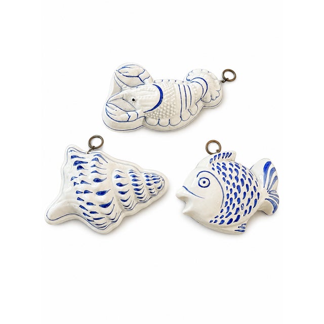 Vintage Italian Bassano Ceramic Sea Plaques Set of 3 For Sale - Image 9 of 9