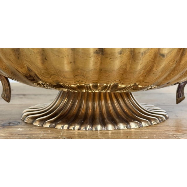 Vintage Brass Grape Motif Handled Compote For Sale - Image 11 of 11