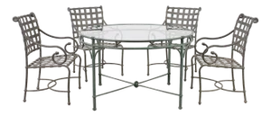 Labeled Brown Jordan Florentine Garden Set by Richard Frinier