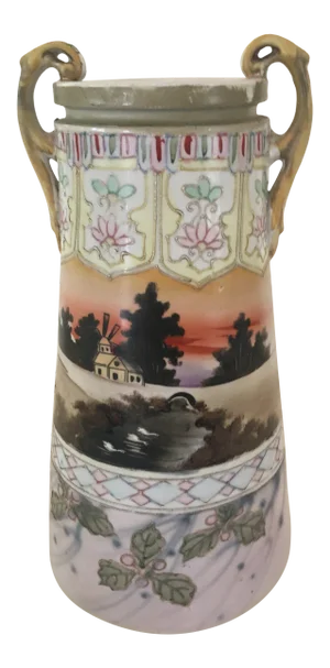 Antique Nippon Hand-Painted Vase