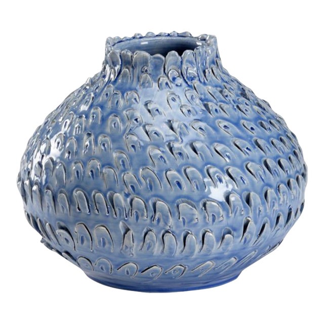 Wildwood Atrani Ceramic Vase - Blue For Sale