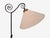 1950s Swedish Modern Forged Iron, Fabric, Brass Floor Lamp For Sale In New York - Image 6 of 11