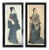 Early 20th Century Japanese Portraits Painted On Silk, Set of 2 For Sale