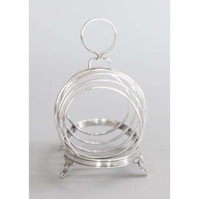 Art Deco Art Deco English Silver Plate Toast Rack For Sale - Image 3 of 8