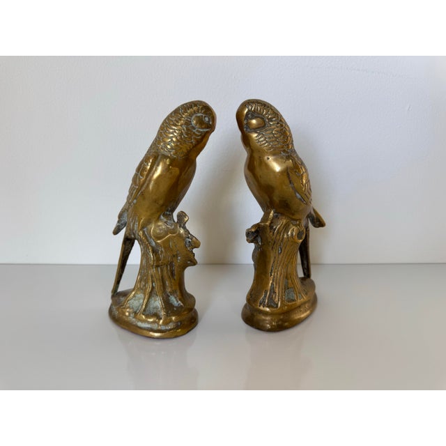 Metal Vintage Solid Brass Bird Bookends – A Pair For Sale - Image 7 of 12