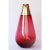 Metal Peach and Brass Sculpted Blown Glass Vase by Pia Wüstenberg For Sale - Image 7 of 11