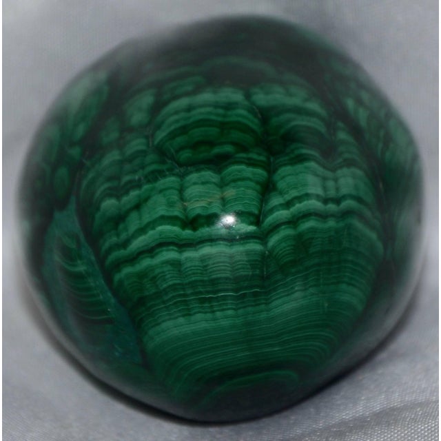 1960s Midcentury Green Malachite Egg For Sale - Image 5 of 7