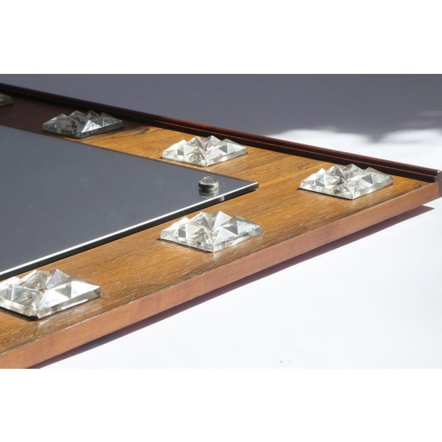 1960s Mid-Century Scandinavian Swedish Full-Length Mirror with Acrylic Decoration, 1960s For Sale - Image 5 of 10
