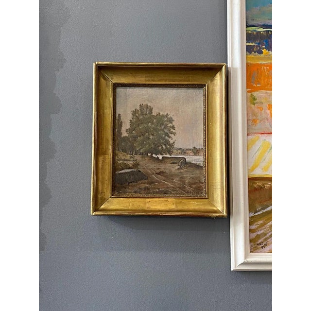 Henri Duvoisin, Geneva Countryside, Oil on Canvas, 1919 For Sale - Image 6 of 8