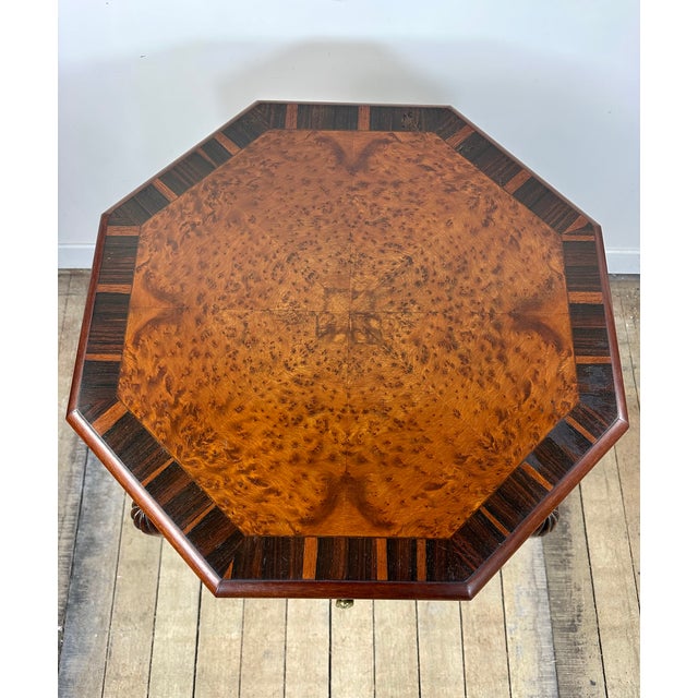 Art Deco Side Table in Burr Walnut Marquetry, 1930s For Sale - Image 9 of 12