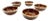 Mid-Century Hand Made Ovenproof Brown Drip Clay Bowls - 5 Pieces For Sale