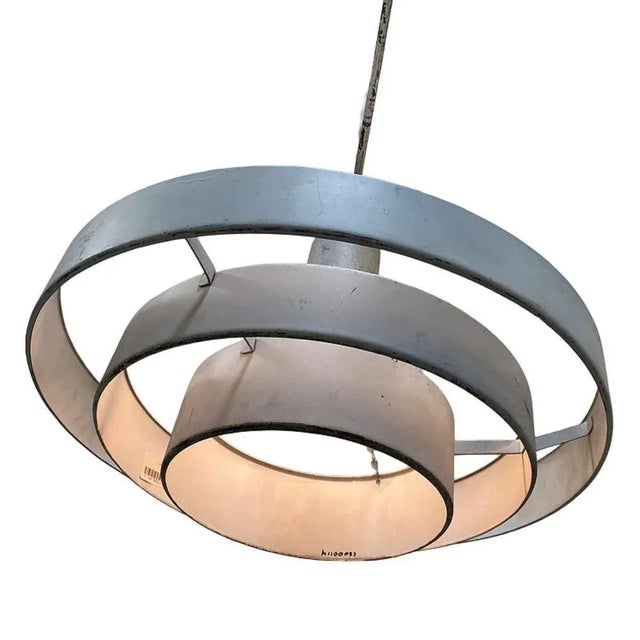 Mid-Century "Saturn" Ceiling Steel 19" Pendant by Kurt Versen, 18 Available For Sale In Los Angeles - Image 6 of 9