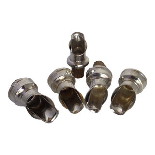 Swedish Silver Plated Wine Pour Spouts - Group of 5 For Sale
