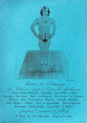 1980s David Hockney (After) Jacques Damase Exhibition Poster