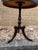 Antique George III Style Mahogany Pedestal Scalloped Edge Round Drum Side Table For Sale - Image 4 of 10