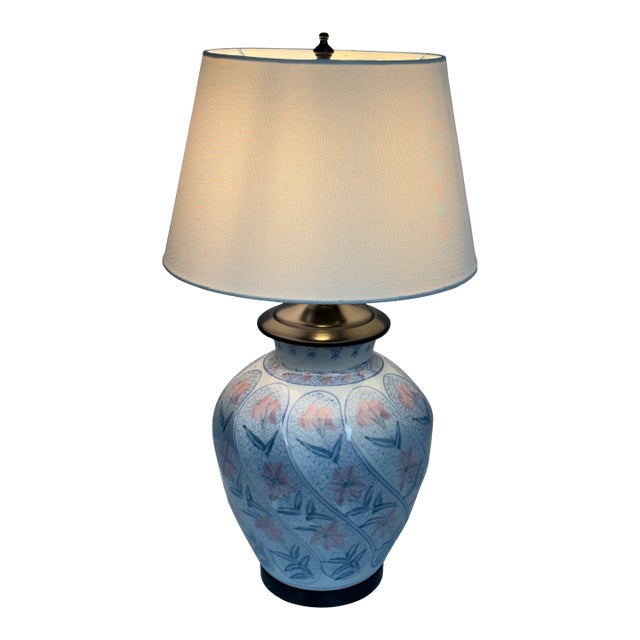 Chinoiserie Ceramic Table Lamp For Sale