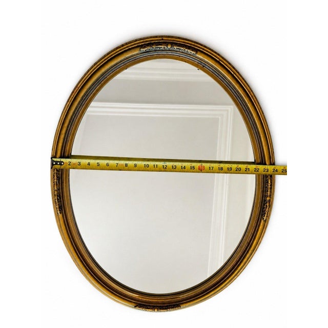 Uttermost Oval Wall Mirror Gold Tone Ornate Frame Hollywood Regency 30x24 For Sale - Image 4 of 7