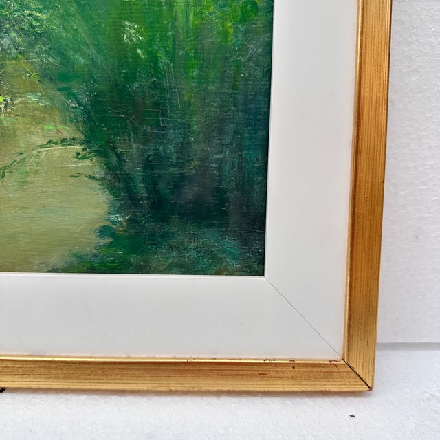 Forest Green Timoteo Pérez Rubio, Green Landscape, 1920s, Oil on Cardboard For Sale - Image 8 of 18