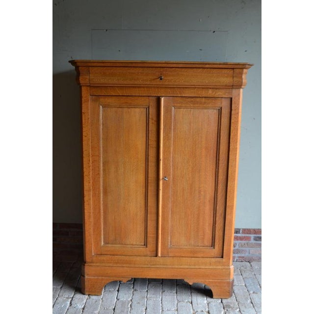 Antique Louis Philippe Wardrobe in Oak For Sale - Image 9 of 10