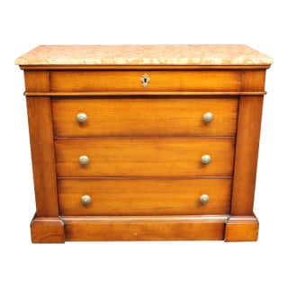 Italian Cherry & Marbletop Dresser For Sale