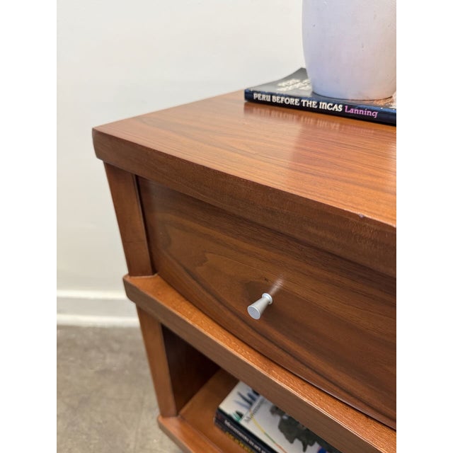 Vintage Pair of Walnut Nightstands For Sale - Image 4 of 9